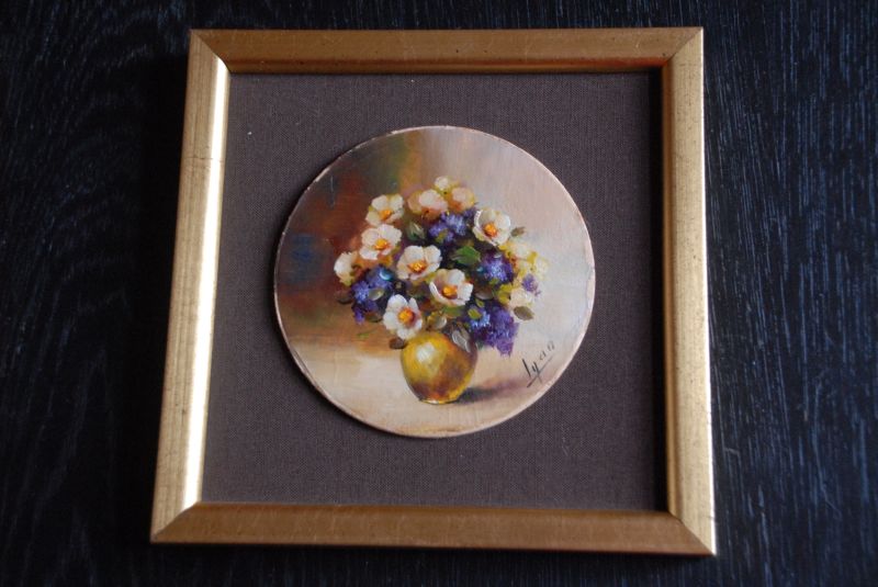 PYT_7803 petit cadre 16.5cm  bouquet rond 10cm 18e.jpg